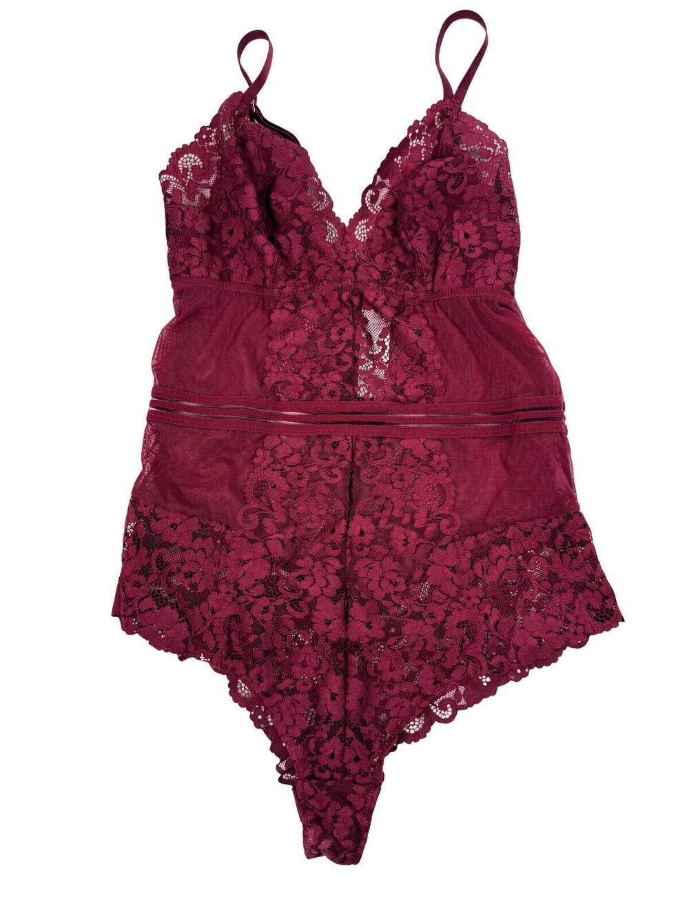 Y2K Forever 21 Lace Mesh Lingerie Teddy Large